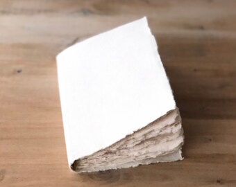 Artist Watercolor Sketchbook Journal with Handmade Cotton Rag Paper, Wood Free recycled Eco Notebook, Collage Journal Gift for Nature lovers