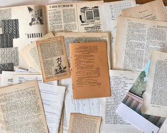 Greek Vintage Book Pages, Junk Journal Ephemera kit, Collage Printed Paper, Old Typography, Magazines, Technical, Encyclopedias, Novels, Ads