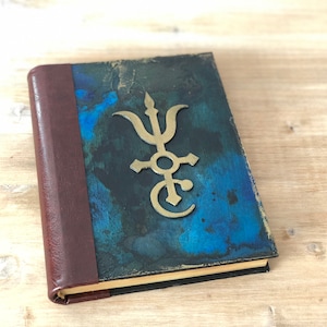 DnD Journal Sorcerer Spellbook RPG Gift, Chaos Witchy Grimoire Notebook, Fantasy Art Diary Hecate Book, Witchcraft Decor Book of Spells