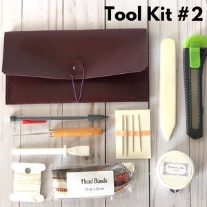 Bookbinding Tool Kit, Gift set for bookbinders, Booklover tool kit, Essential book binding supplies & tools, DIY Journal Make your own book Tool Kit 2