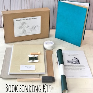 DIY Bookbinding kit with Instructions & Video Tutorial, Make your own Journal Creative Book Arts Bookish gift, Crafty Gift for Book lover image 3