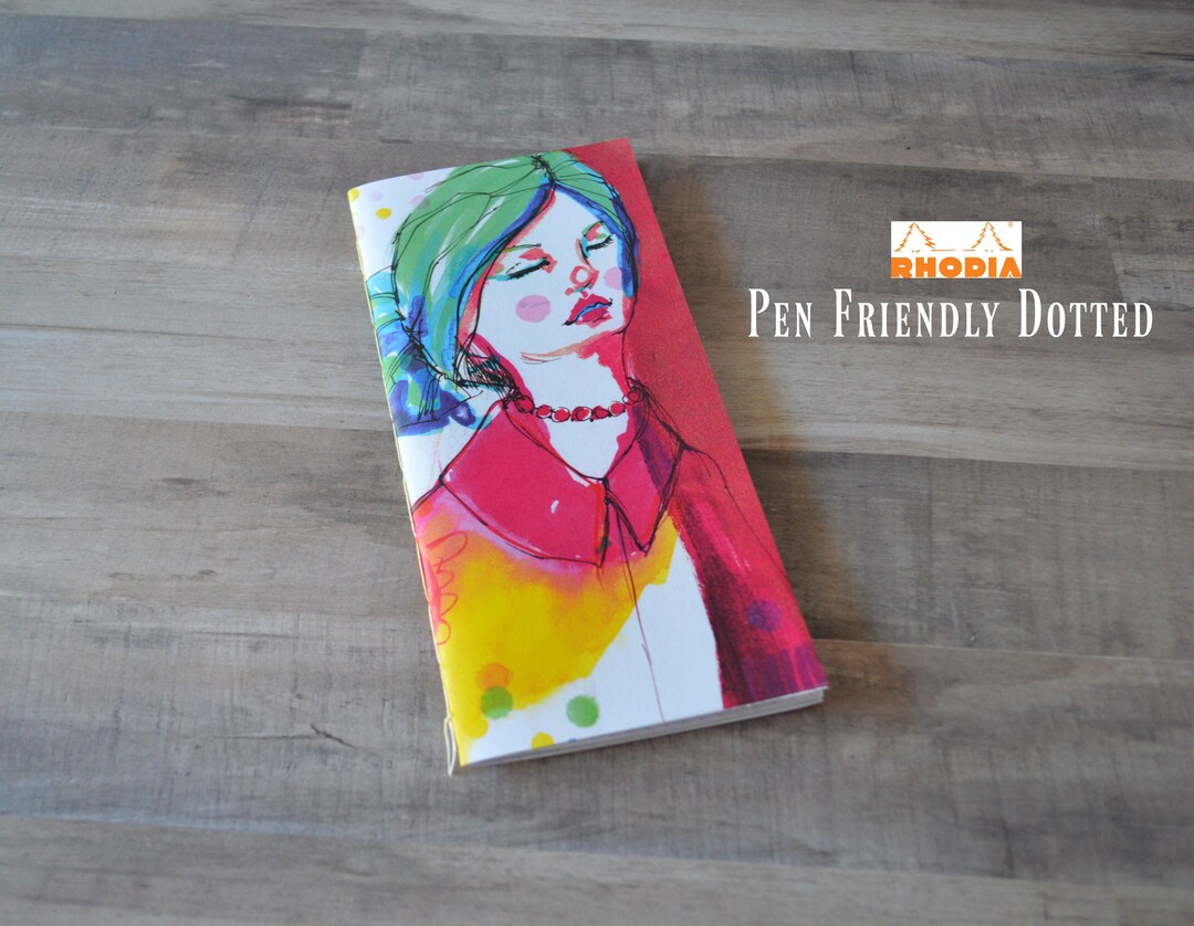 Dot Grid Journal Notebook Insert With Smooth Rhodia Paper, Midori