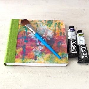 Square Hardcover Watercolor Drawing Notebook, Artist Blank Sketchbook Art Journal  8"x 8"  with 120lb Fabriano mixed media paper, Diary Book