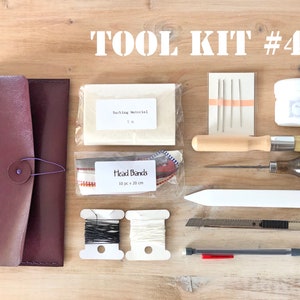 Bookbinding Tool Kit, Gift set for bookbinders, Booklover tool kit, Essential book binding supplies & tools, DIY Journal Make your own book Tool Kit 4