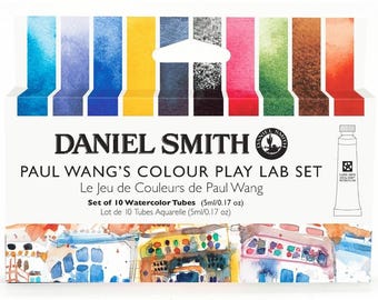 Daniel Smith Paul Wang's Colour Play Lab Set of 10 Watercolor Tubes, Urban Sketching High Pigment Professional Paint, Gift for Artist