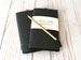 Small Sketchbook with Black Pages, TN or Cahier Insert Refill with Black Drawing Paper Pocket Black Booklet for White Drawing Creative Gift 