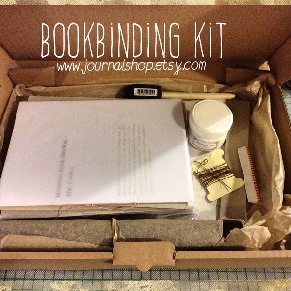 DIY Bookbinding kit with Instructions & Video Tutorial, Make your own Journal Creative Book Arts Bookish gift, Crafty Gift for Book lover