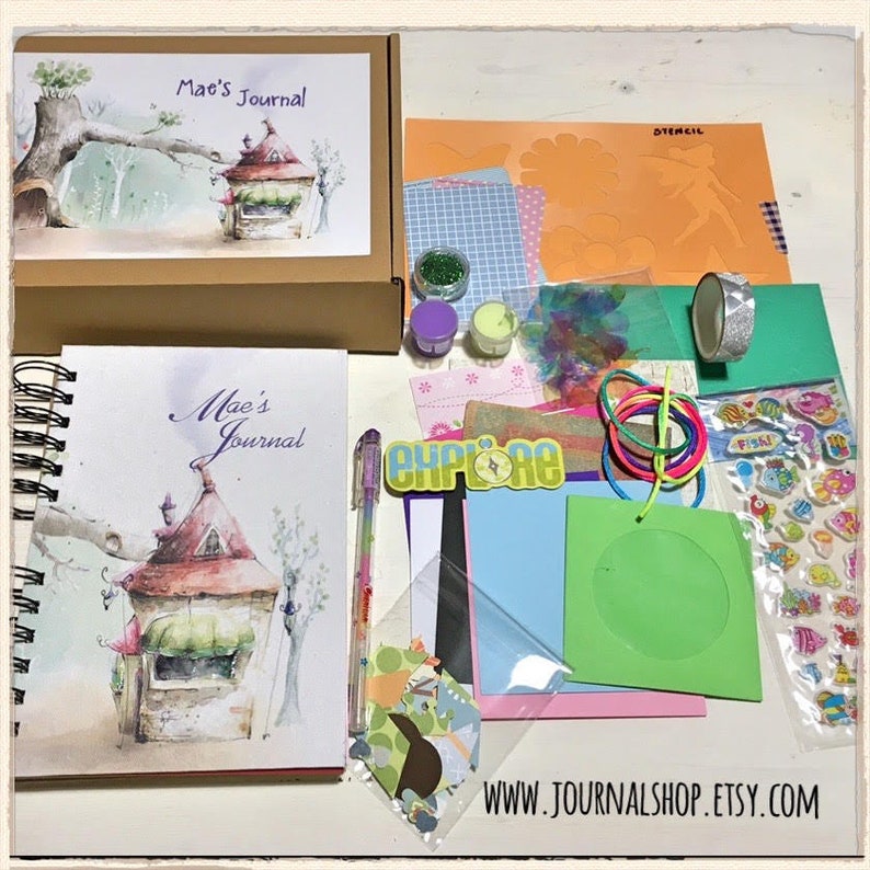 Art Journaling Kit for Kids Personalized Sketchbook Gift Etsy