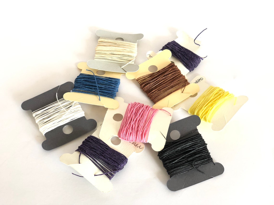 Book Binding Irish Waxed Linen Thread Choose 5 Color Set 25m - Etsy