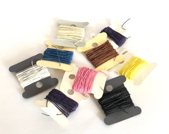 Book Binding Irish Waxed linen Thread, Choose 5 color set (25m,27yd total), Crawford's Book Sewing, Bookbinding Supplies, Make your own book
