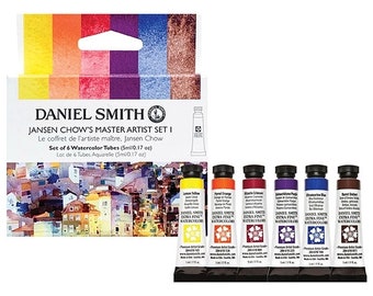 Juego de acuarelas Daniel Smith I Jansen Chow’s Master Artist, juego de 6 tubos, regalo de pintura profesional extrafina para artistas, regalo de arte creativo