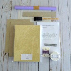 DIY Bookbinding kit with Instructions & Video Tutorial, Make your own Journal Creative Book Arts Bookish gift, Crafty Gift for Book lover image 8