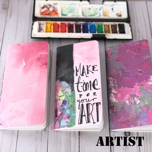 Journal Bundle 140gsm Fabriano Watercolor, Inserti di ricambio per Travelers Notebook, Sketchbook tascabile, Regali per l'ufficio per artisti, Mini Art Journal