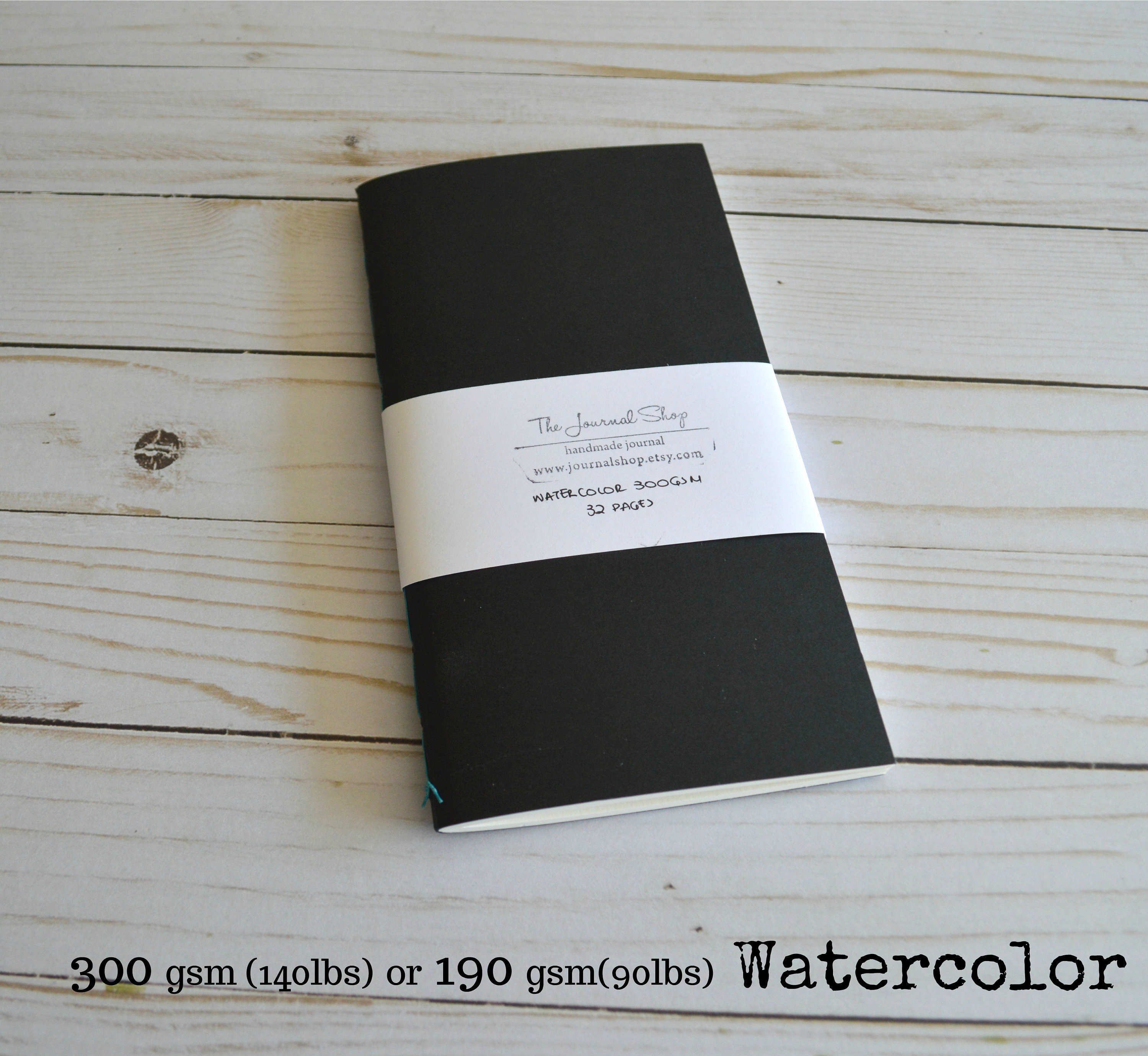 Cotton Watercolor Journal Sketchbook Travel Journal Artist blank book with  Fabriano Artistico Hot pressed 140lbs and PL Leather Cover