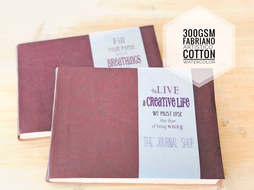 Landscape Cotton Watercolor Journal Sketchbook Travelogue Etsy