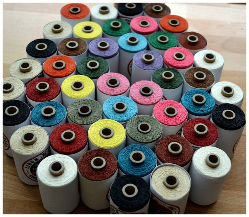 Book Binding Irish Waxed Linen Thread Choose 5 Color Set 25m Etsy