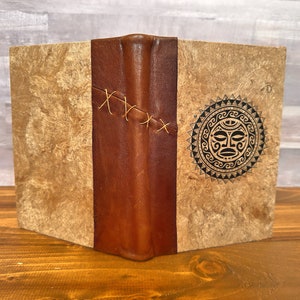 Diario di viaggio con copertina rigida, quaderno di schizzi con copertina Inca Amate e carta ecologica in bambù, diario di avventure, quaderno per conservare la memoria, regalo per artista