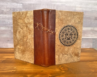 Hardcover Travel Journal Sketchbook with Incan Amate Cover and Eco Bamboo Paper, Adventure Diary Memory Keeping Notebook, Gift for Artist