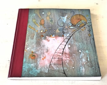 XL 11" Square Artist Hardcover Sketchbook with 140 lb Mixed Media Paper,  Lay Flat Art Journal Notebook, Creative Gift for Artist