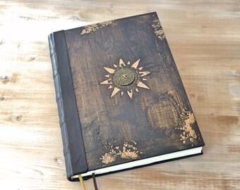 Large Pirate Nautical Travel Journal, Captain's log Diary Book, Travelogue Scrapbook, Gift for Sea Lover, Pirate Wedding Guest Book Album