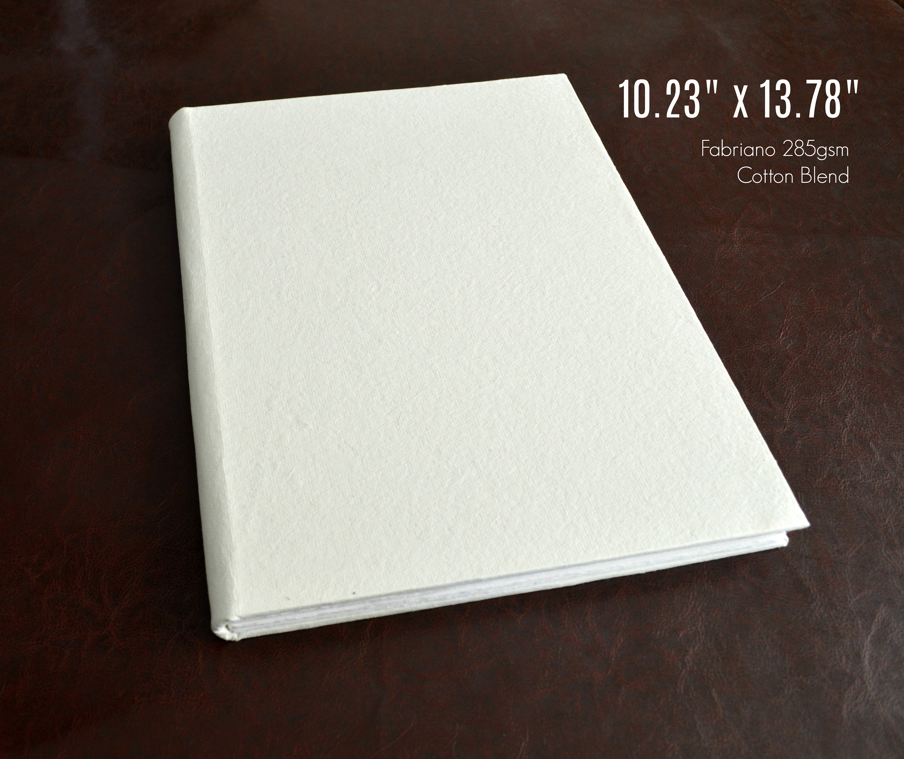 Large Pl Leather Sketchbook With Cotton Watercolor Paper in