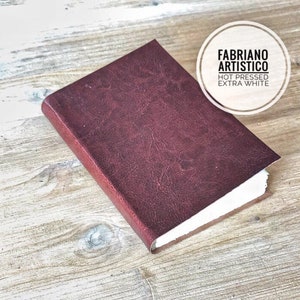 Quaderno per schizzi tascabile in cotone ad acquerello, piccolo diario da viaggio con Fabriano Artistico da 140 libbre pressato a caldo extra bianco e copertina in pelle PL