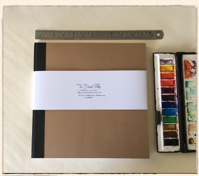 Large Square Watercolor Sketchbook Lay Flat Art Journal with Etsy