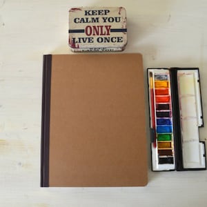 Extra Großes Skizzenbuch mit 140 Pfund Aquarellpapier, Hardcover Lay Flat Art Journal, anpassbares Journal Geschenk für Künstler, großes Sammelalbum