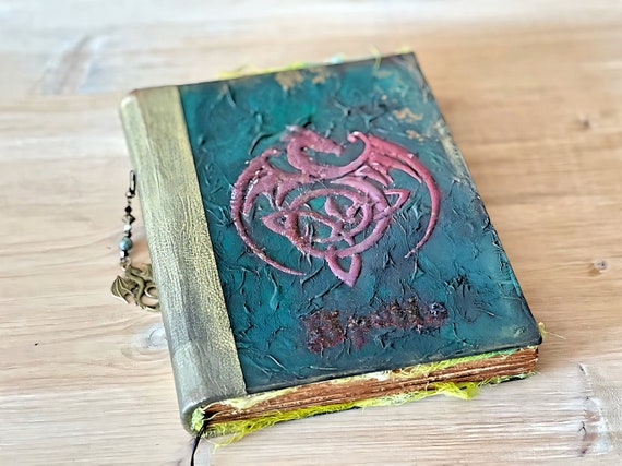 Golden Red Dragon Hand Stitched Notebook Golden Red Dragon Hand Stitched Notebook