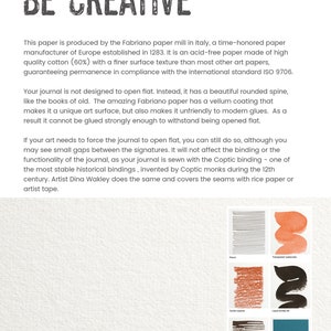 May include: A close-up of a textured white paper surface with a caption that reads "BE CREATIVE". The image also shows a variety of different art supplies, including pencils, crayons, watercolor, and ink.