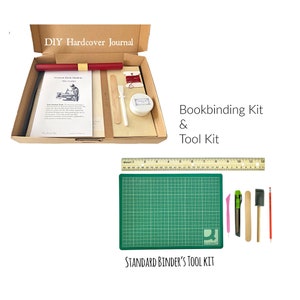 DIY bookbinding kit to make your own journal book diary with instructions of binding, Make your Book kit, Book Binding Supplies kit image 10