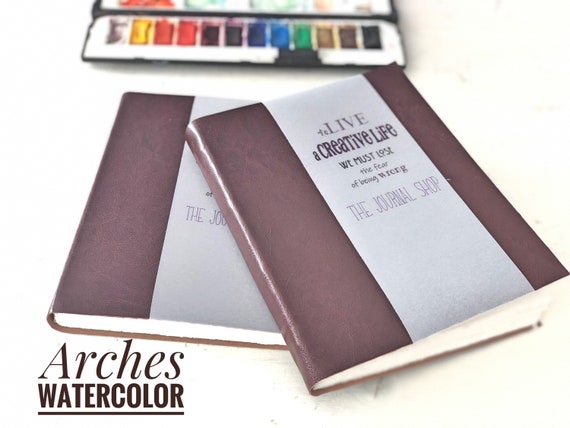 Arches Cotton Watercolor Journal Sketchbook, Fine Arts Paper Travel  Journal, Artist Blank Book, Small Softcover Journal Book Gift for Artist 