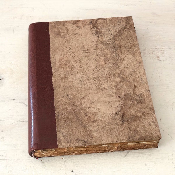 Hardcover Art Journal Diary, Handmade paper Huun Mayan Watercolor Notebook, Travel Journal gift, Artist Sketchbook for Creative