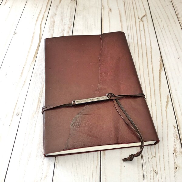 Leather Travel Journal, Medieval Sketchbook Notebook, Art Journal Blank Book with 300 gsm Cotton Arches Watercolor paper and Book Belt