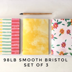 Set di quaderni A5 con carta liscia extra bianca adatta alla penna, ricarica per taccuino da viaggio Moleskine cahier, quaderno di schizzi per diario a foglio piatto