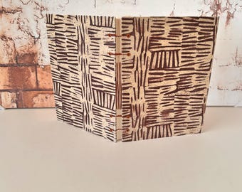 Hardcover Watercolor Journal Sketchbook with Fabriano Cotton Hot pressed paper and Open (Lay flat) Spine, Coptic Notebook Gift for artist