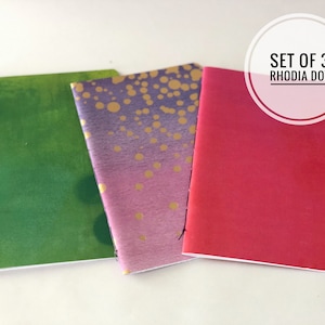 Lot de 3 intercalaires pour carnet de notes A5 quadrillé, recharge de carnet de notes Rhodia pour stylos pointillés, carnet de notes en papier lisse, cadeau List mania pour bestie