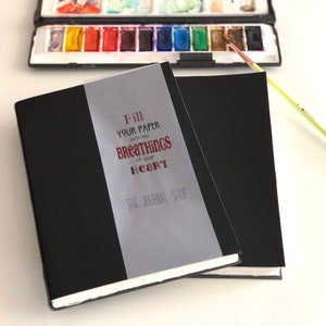 Diario di viaggio in cotone per acquerello, album da disegno, diario di viaggio, libro bianco per artisti con Fabriano Artistico, carta pressata a caldo da 140 libbre e copertina in pelle PL