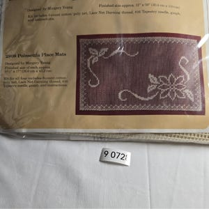 Julpysselset Julstjärna Bordstabletter Spetsnät Lagning Margery Young #Kit 2808
