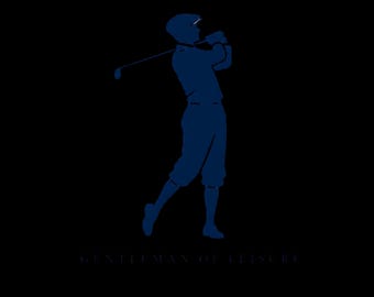 Poloshirt mit Golfer-Silhouette | Golf-Silhouette-Poloshirt für den Rentner oder Wochenendgolfer
