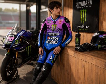 One Piece Racing Suit, Custom Motorcycle Racing Suit, Cowhide Leather Suit, Womens Track Day Suit, Sport Bike Gear Gradient Print