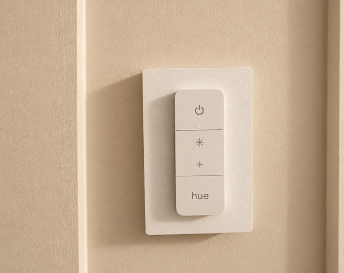 Featured listing image: ZiyaDock™ Screwless Philips Hue V2 Dimmer Wallplate – 1-Gang Decora Compatible Remote (R)