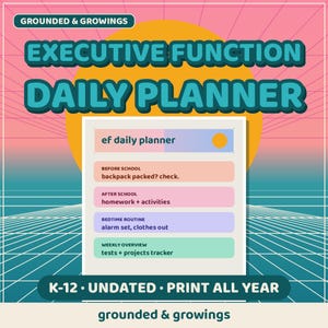 ADHD Daily Planner for Kids | Executive Function Checklist, Routine Chart (PDF Download)