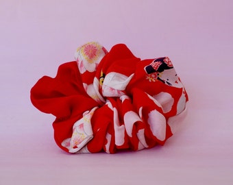 Scrunchie per kimono in seta