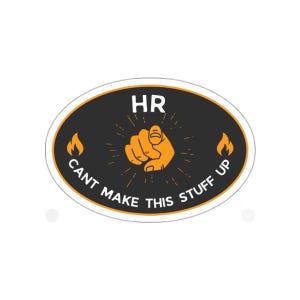 HR You Pointing Can't Make This Stuff Up Sticker | Die-Cut Oval Sticker