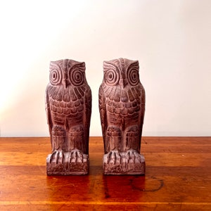 Mid Century Library of Congress Owl Bookends, Art Deco Style image 2