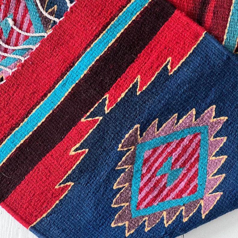 Handwoven Indigenous People Zapotec Wool Rug Runner Etsy