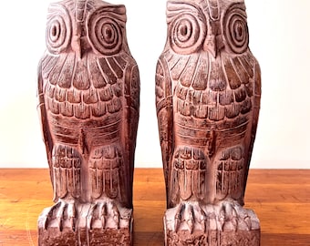 Mid Century Library of Congress Owl Bookends, Art Deco Style