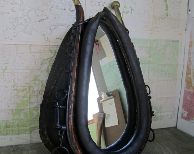Vintage Horse Collar Mirror Etsy