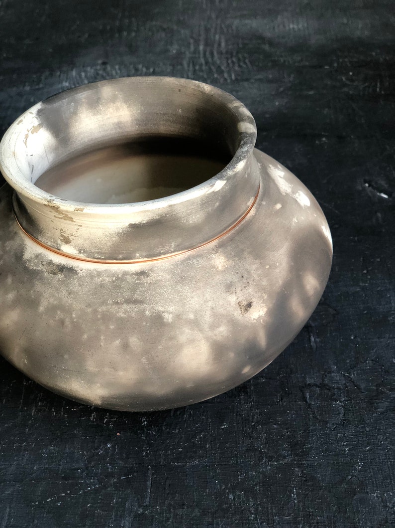 Vintage White Clay Pot. Hand Thrown Pot. Rustic decor. | Etsy